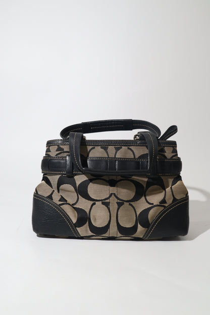 Vintage Coach 10262 Hampton Handbag in Black/Grey