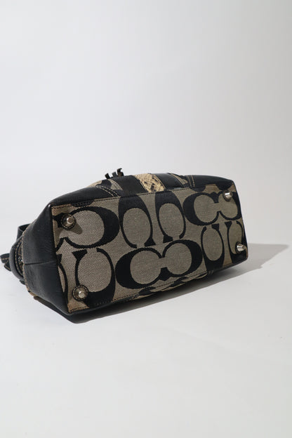 Vintage Coach 10262 Hampton Handbag in Black/Grey