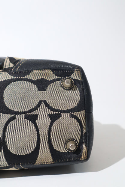 Vintage Coach 10262 Hampton Handbag in Black/Grey