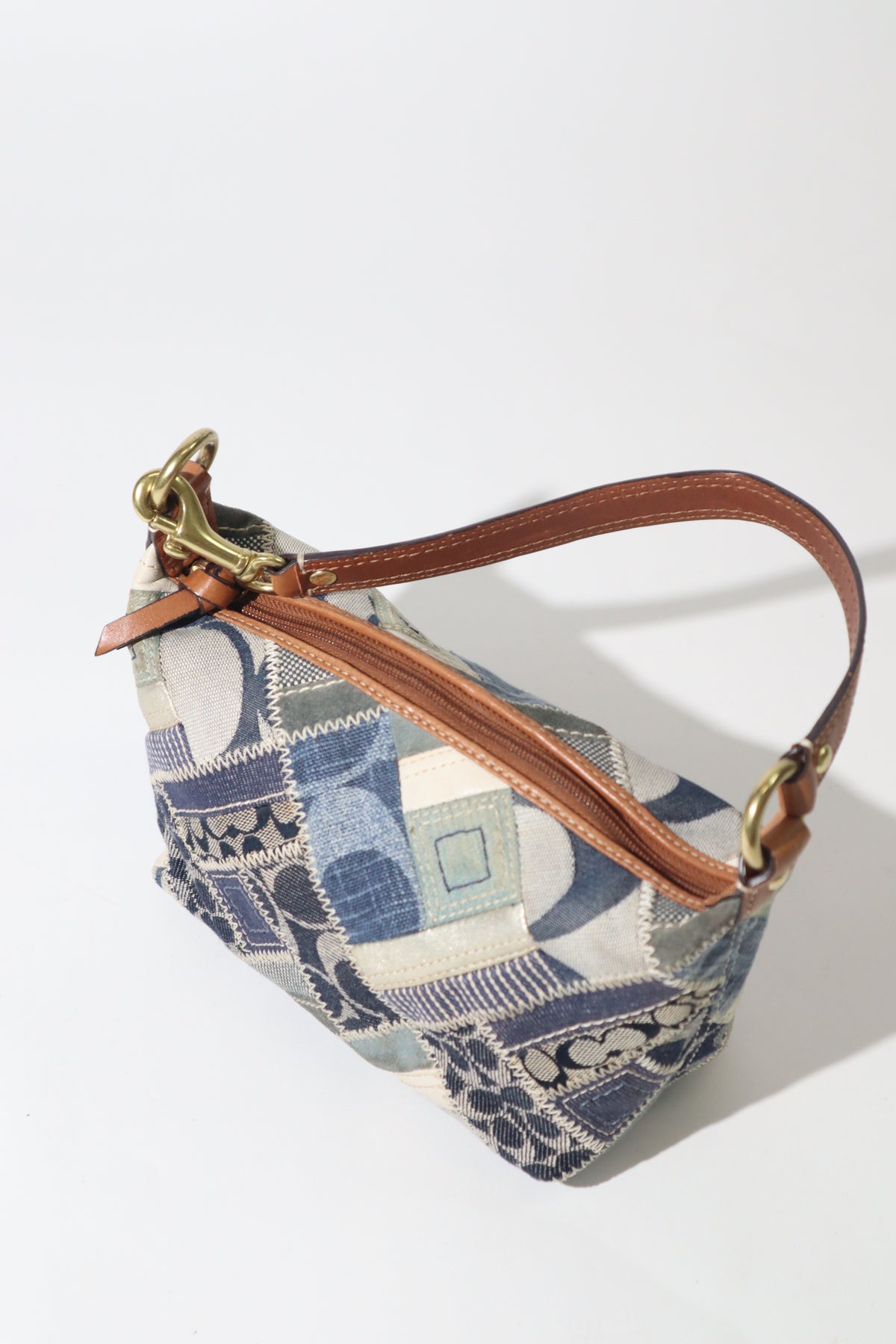 Vintage Coach 41461 Denim Patchwork Pouch Shoulder Bag – Rare Find