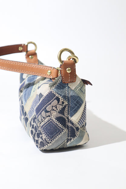 Vintage Coach 41461 Denim Patchwork Pouch Shoulder Bag – Rare Find