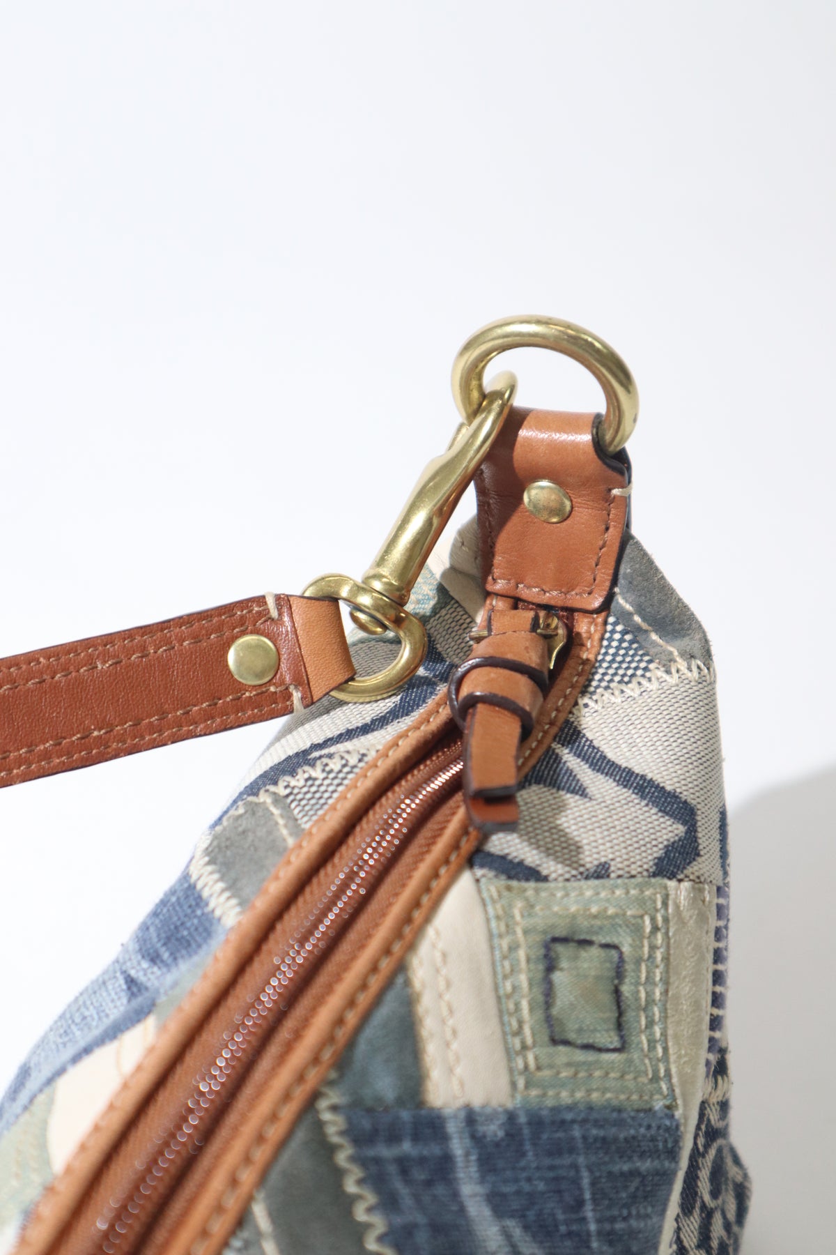 Vintage Coach 41461 Denim Patchwork Pouch Shoulder Bag – Rare Find