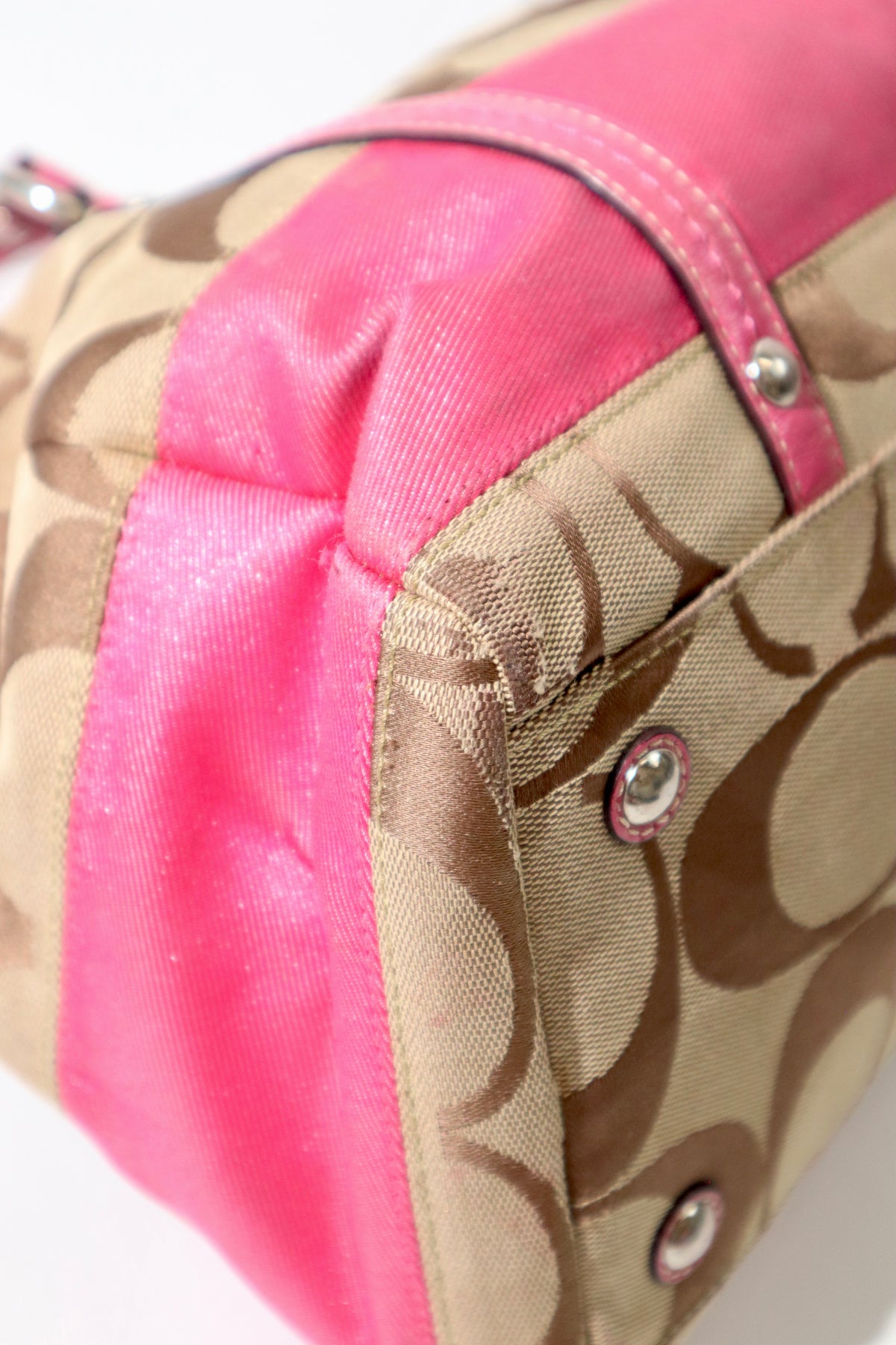 Vintage Coach F13551 Boston Shoulder Bag – Pink