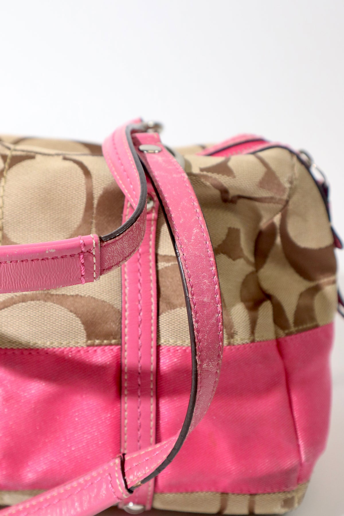 Vintage Coach F13551 Boston Shoulder Bag – Pink
