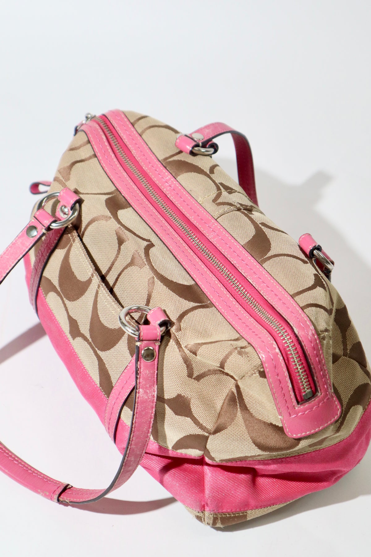 Vintage Coach F13551 Boston Shoulder Bag – Pink