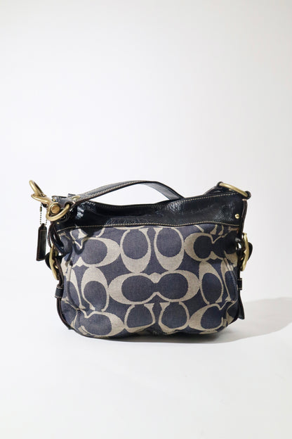 Vintage Coach Zoe Schultertasche in Schokoladenbraun - 12657