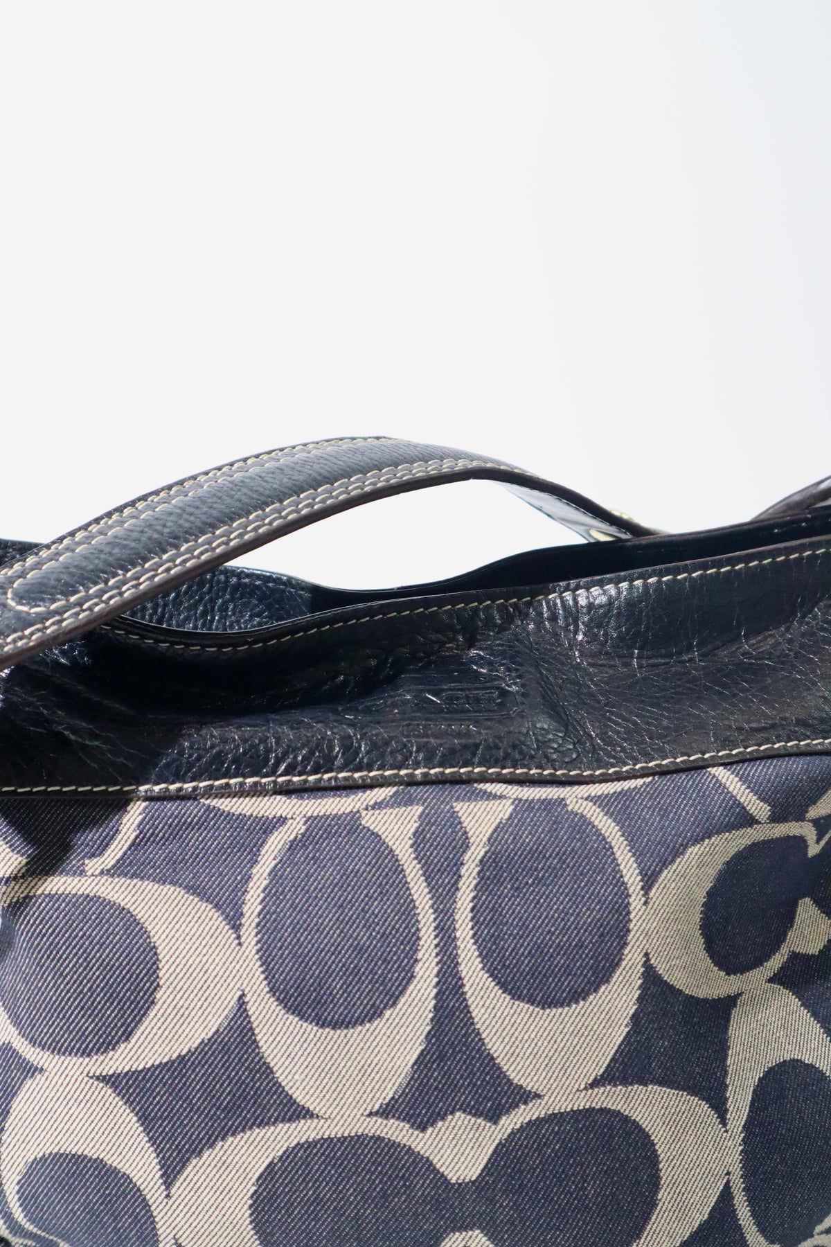 Vintage Coach Zoe Schultertasche in Schokoladenbraun - 12657