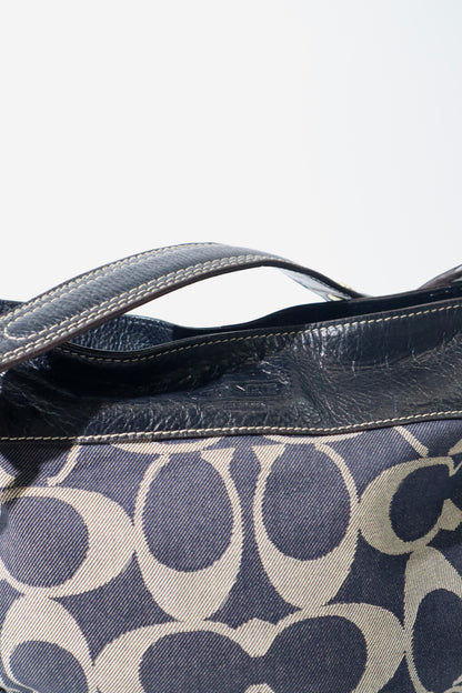 Vintage Coach Zoe Schultertasche in Schokoladenbraun - 12657