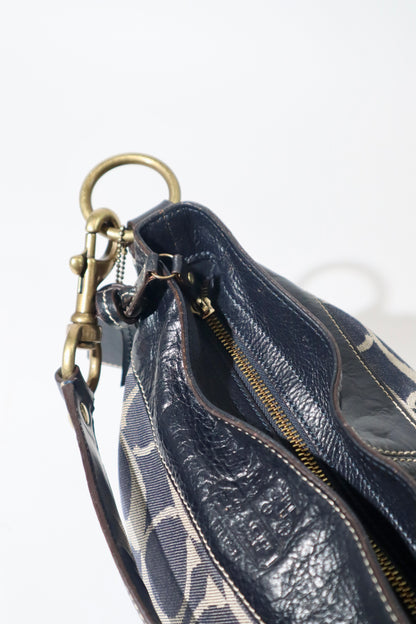 Vintage Coach Zoe Schultertasche in Schokoladenbraun - 12657