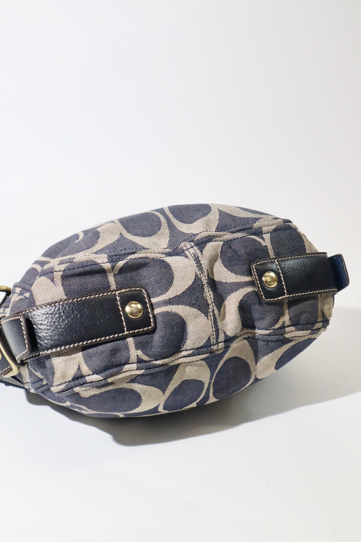 Vintage Coach Zoe Schultertasche in Schokoladenbraun - 12657