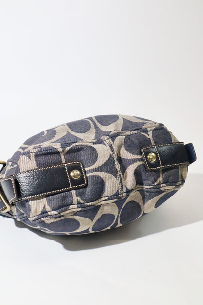 Vintage Coach Zoe Schultertasche in Schokoladenbraun - 12657