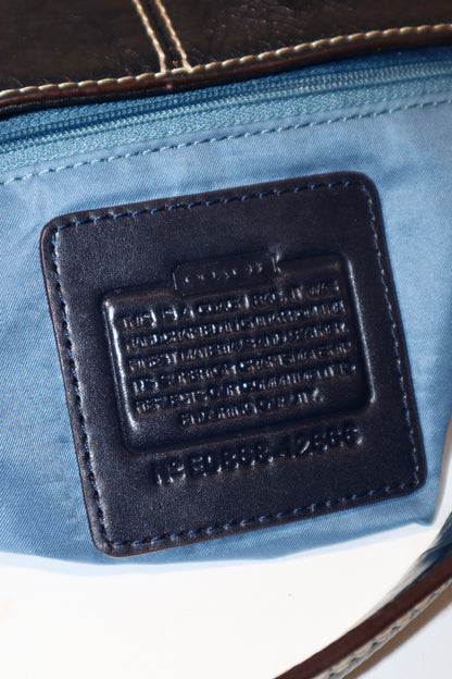 Vintage Coach Zoe Schultertasche in Schokoladenbraun - 12657