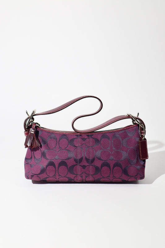Coach Vintage Baguette Schultertasche in Lila