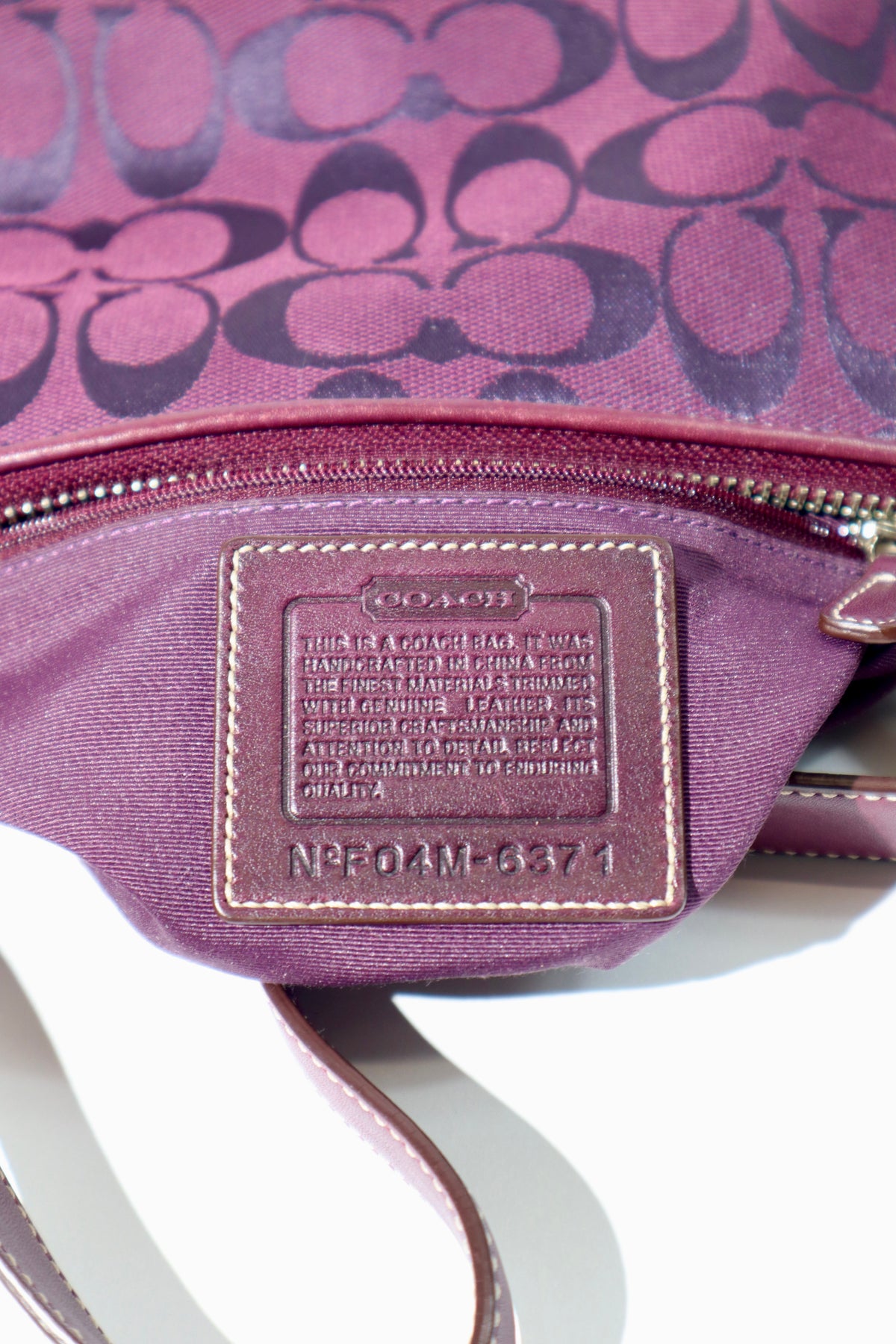 Coach Vintage Baguette Shoulder Bag in Purple