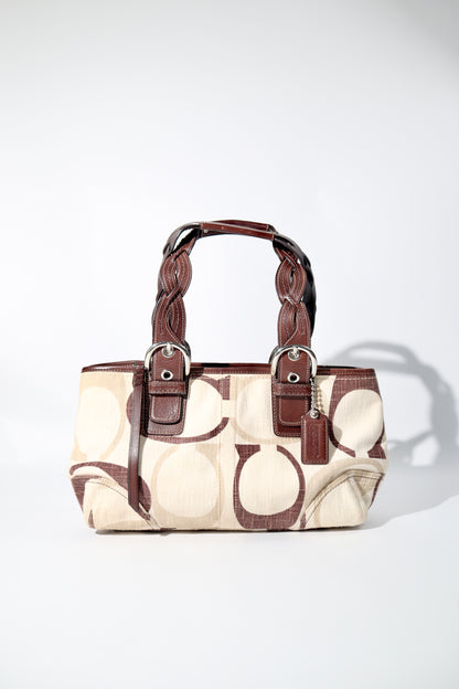 Coach Soho Brown Optic Monogram Shoulder Bag, style 12195