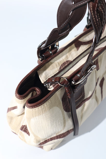 Coach Soho Brown Optic Monogram Shoulder Bag, style 12195