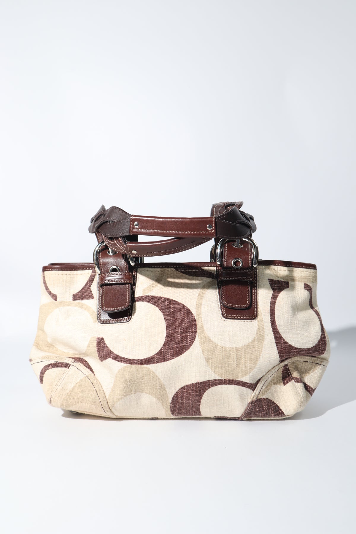 Coach Soho Brown Optic Monogram Shoulder Bag, style 12195