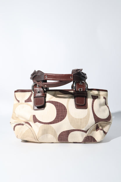 Coach Soho Brown Optic Monogram Shoulder Bag, style 12195
