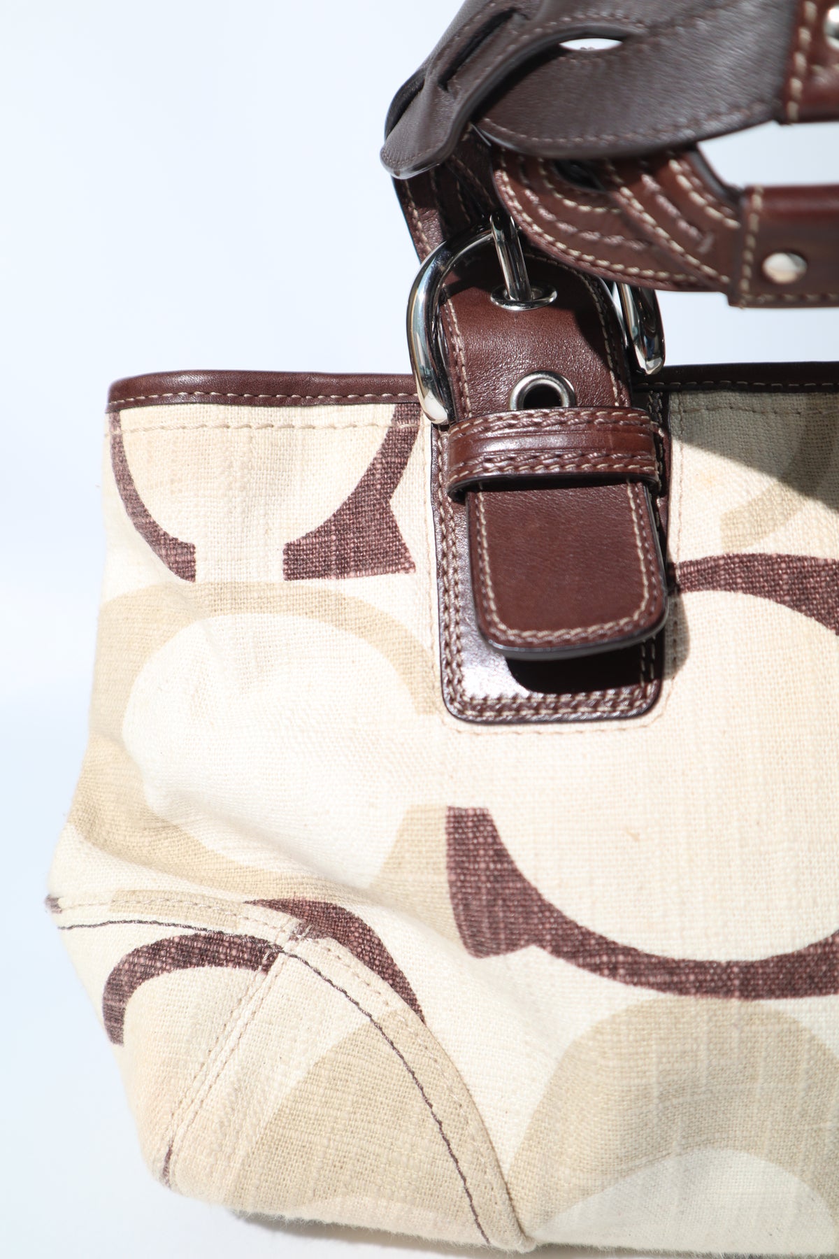Coach Soho Brown Optic Monogram Shoulder Bag, style 12195