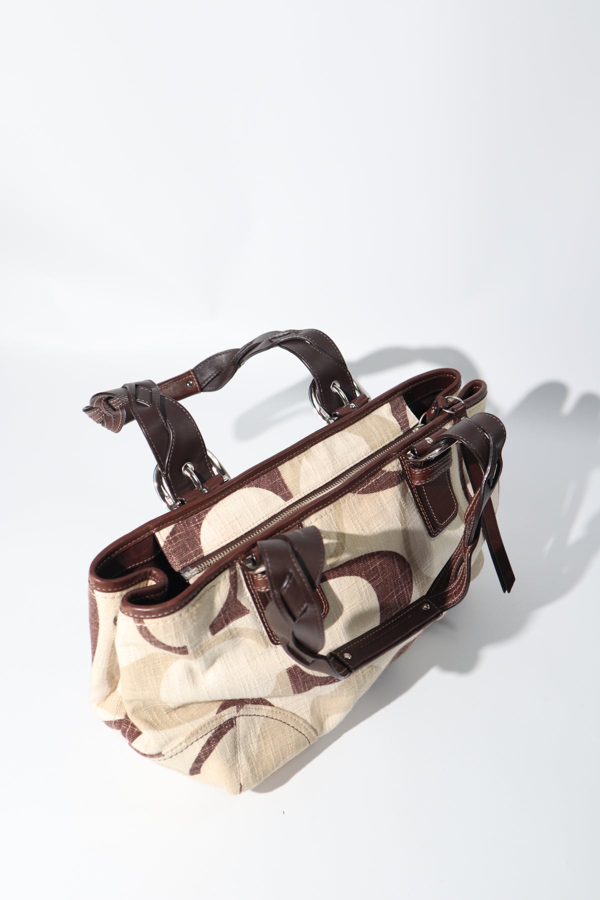 Coach Soho Brown Optic Monogram Shoulder Bag, style 12195