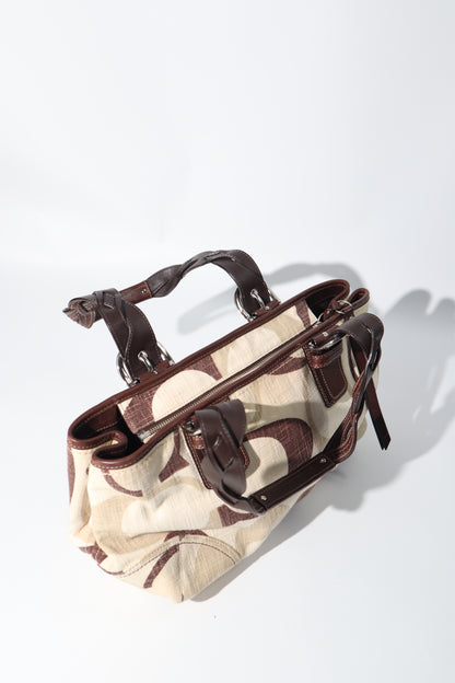 Coach Soho Brown Optic Monogram Shoulder Bag, style 12195