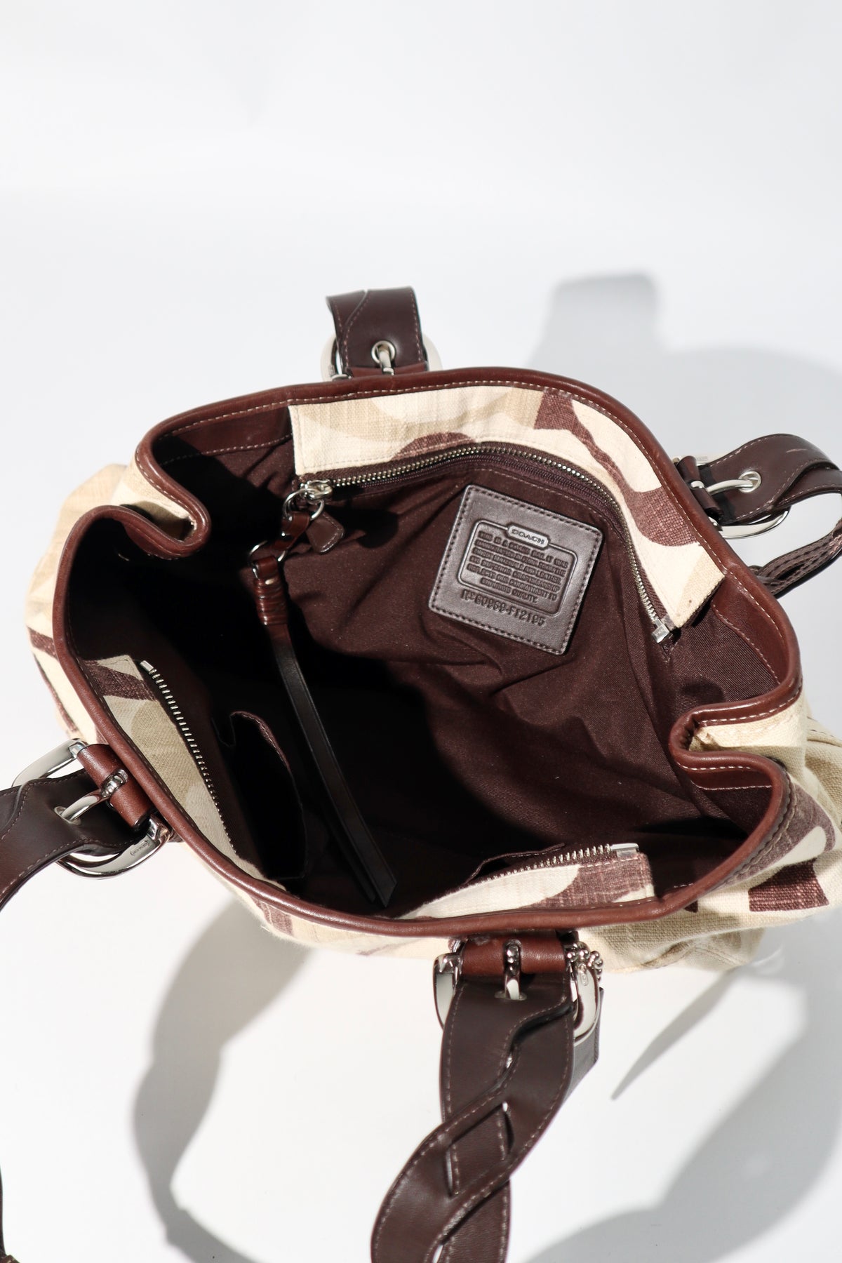 Coach Soho Brown Optic Monogram Shoulder Bag, style 12195
