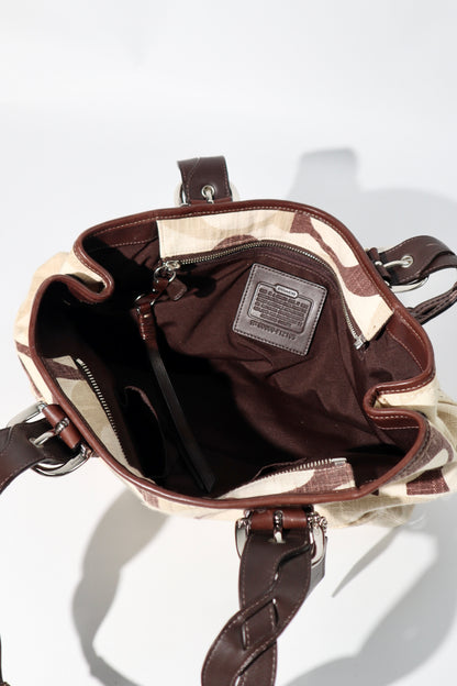 Coach Soho Brown Optic Monogram Shoulder Bag, style 12195