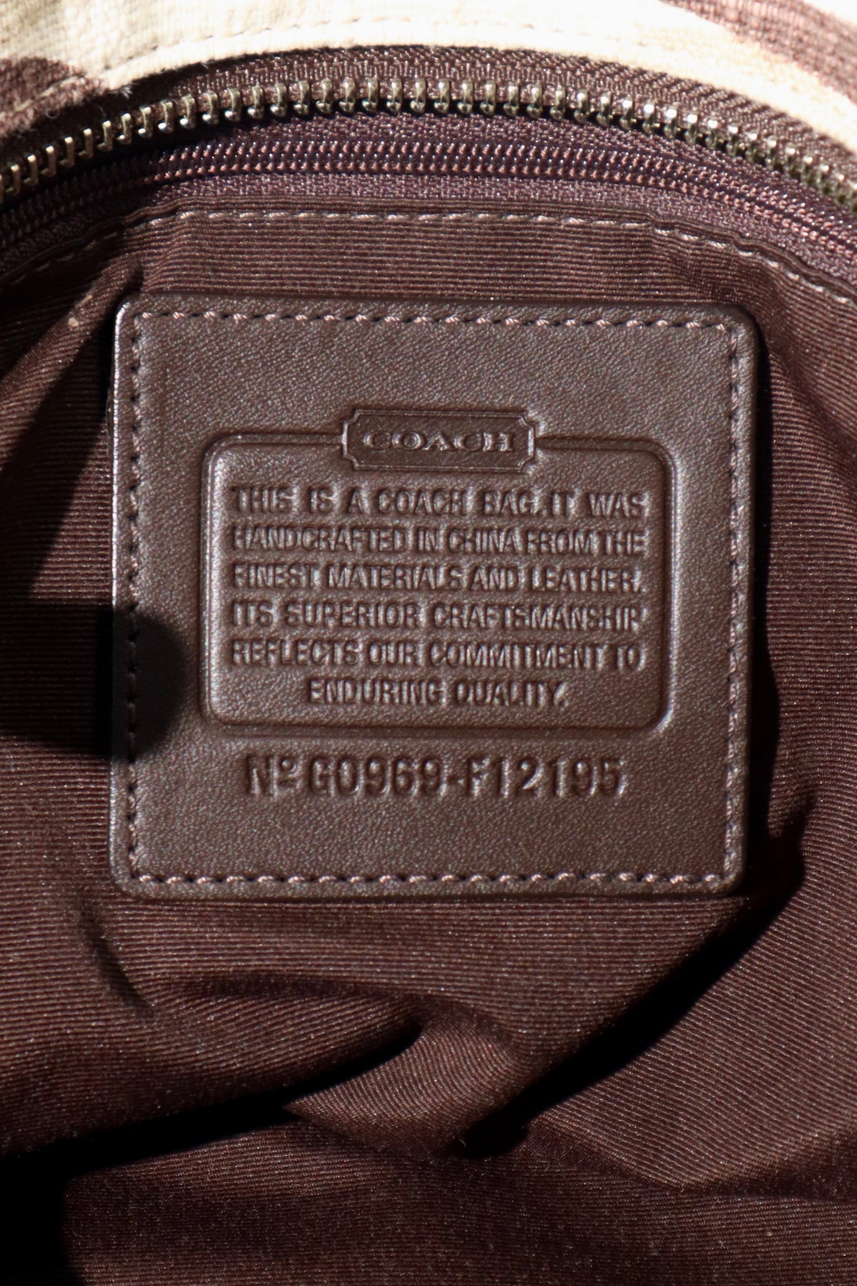 Coach Soho Brown Optic Monogram Shoulder Bag, style 12195
