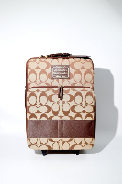 Coach Signature Canvas Rolling Carry-On Suitcase, model F77020