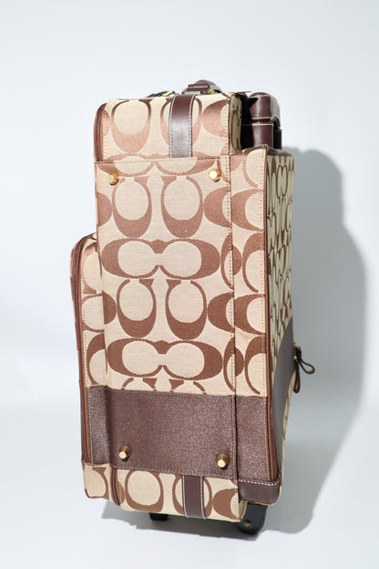 Coach Signature Canvas Rolling Carry-On Suitcase, model F77020