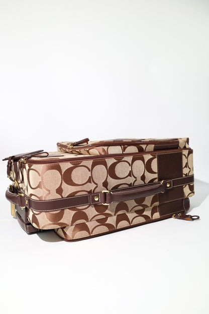 Coach Signature Canvas Rolling Carry-On Suitcase, model F77020