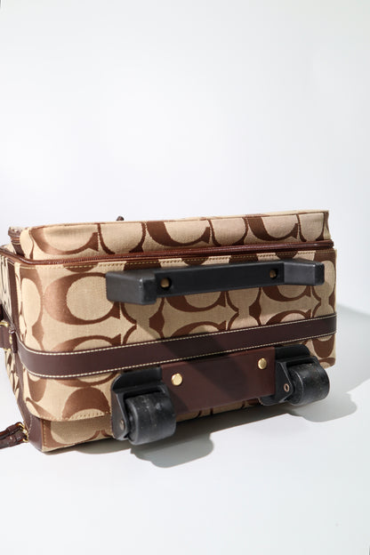 Coach Signature Canvas Rolling Carry-On Suitcase, model F77020