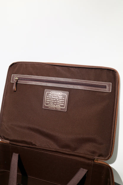 Coach Signature Canvas Rolling Carry-On Suitcase, model F77020