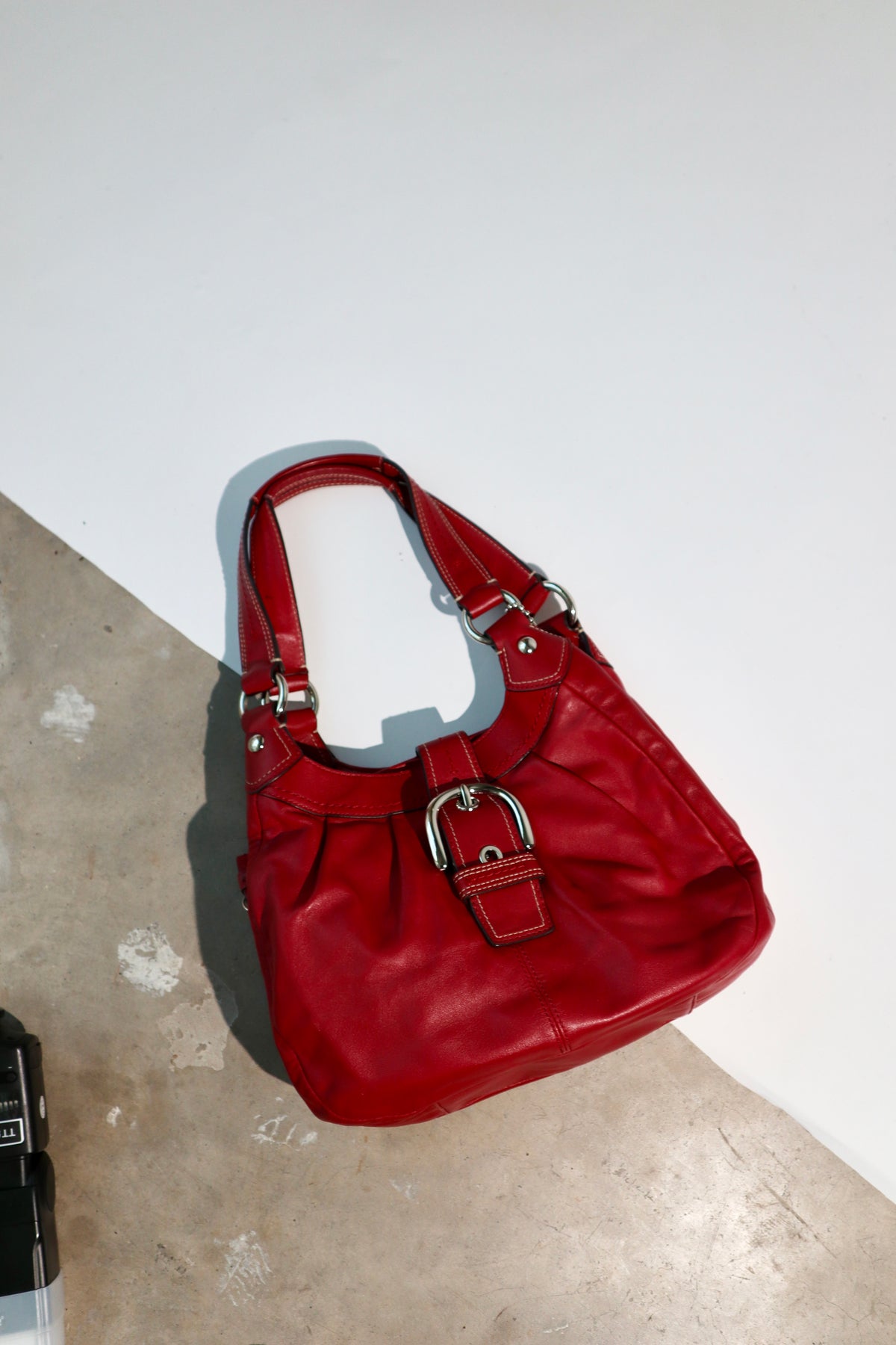 Coach Soho Lynn Pleated Leather Hobo Shoulder Bag, style F15527