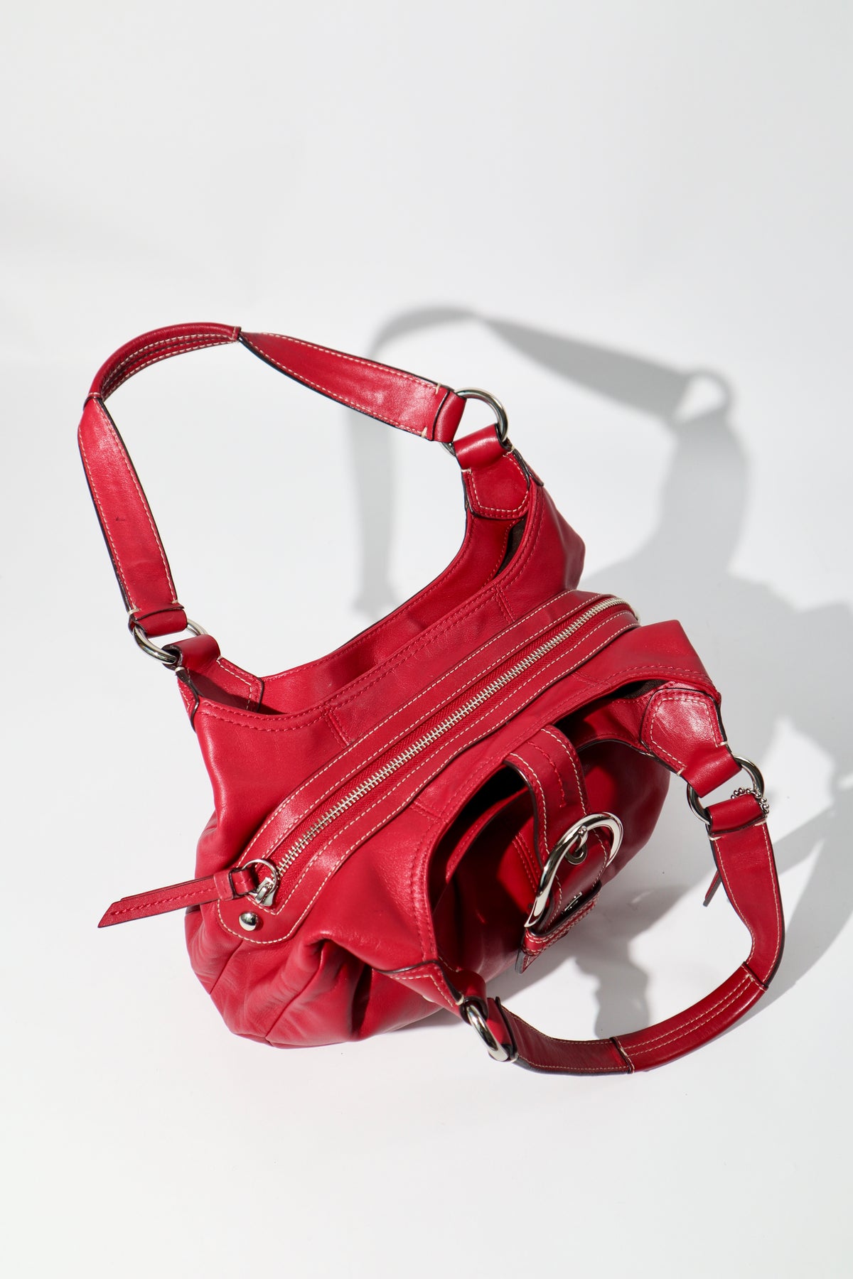 Coach Soho Lynn Pleated Leather Hobo Shoulder Bag, style F15527