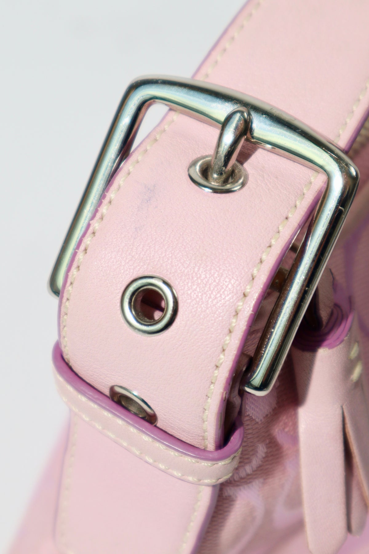 Coach Baby Pink Demi Baguette Shoulder Bag, Style 6371 (Rare Find)