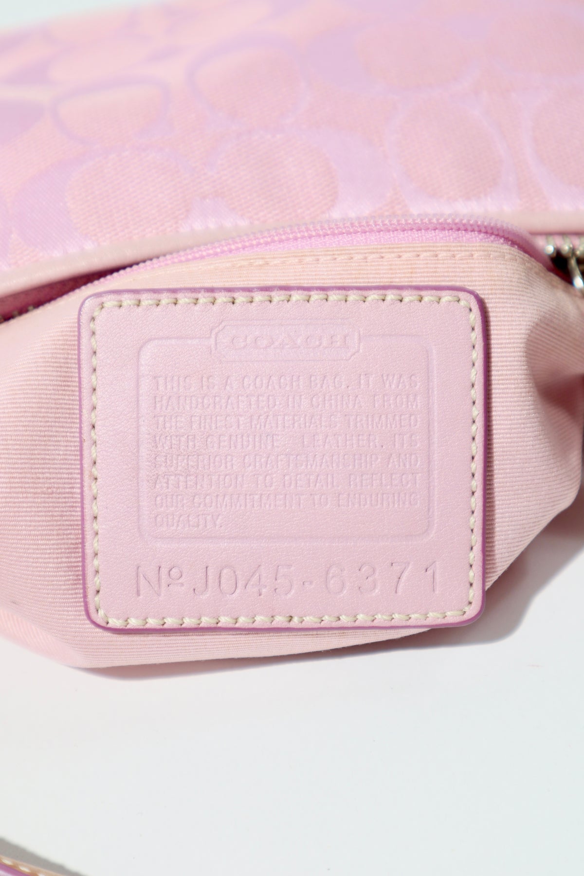 Coach Baby Pink Demi Baguette Shoulder Bag, Style 6371 (Rare Find)