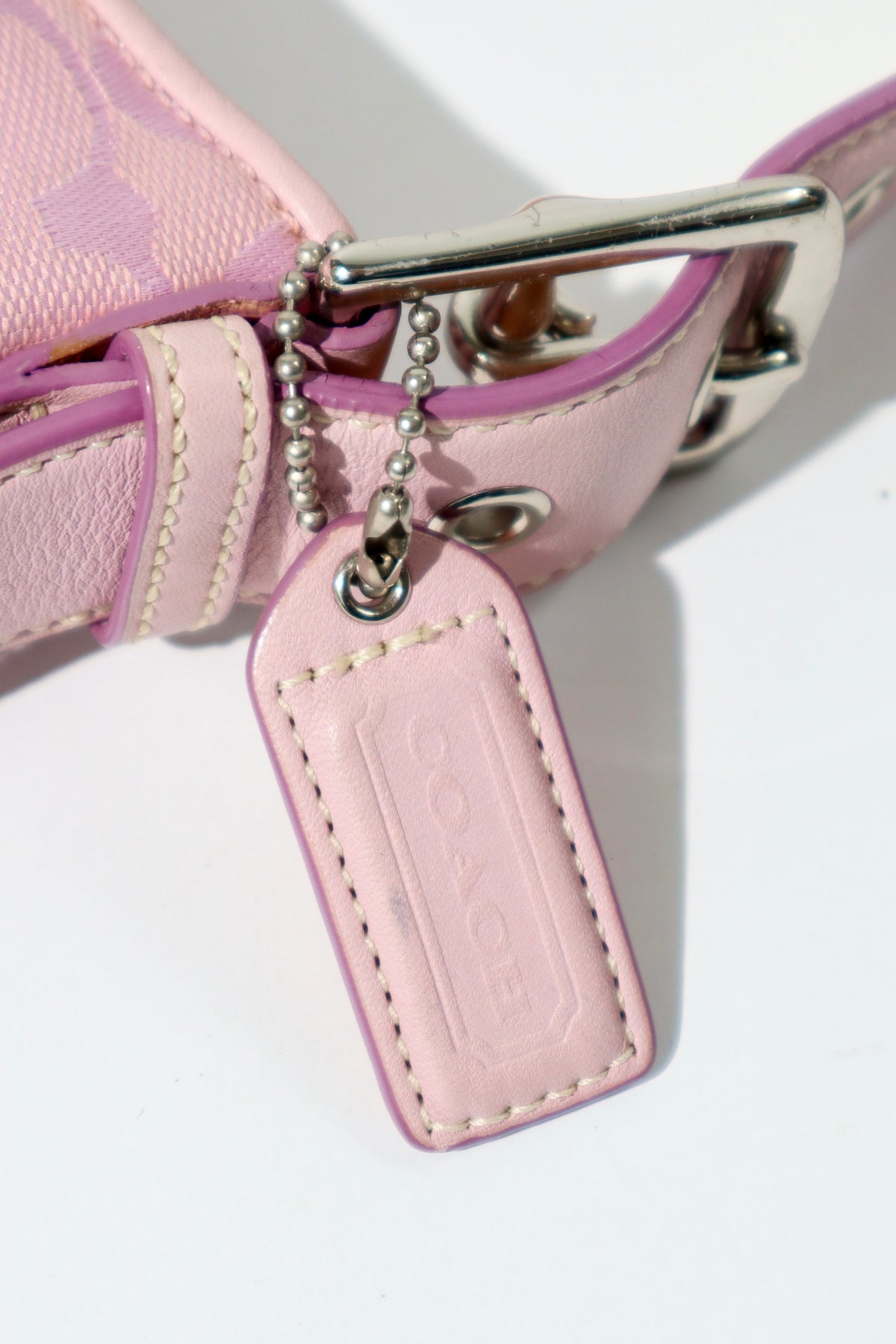 Coach Baby Pink Demi Baguette Shoulder Bag, Style 6371 (Rare Find)