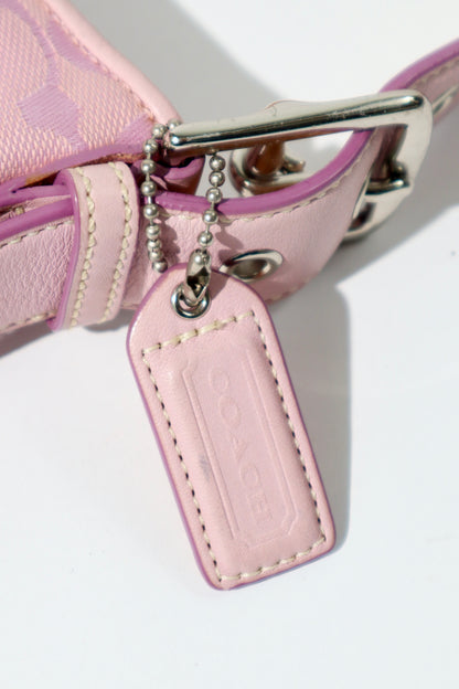Coach Baby Pink Demi Baguette Shoulder Bag, Style 6371 (Rare Find)