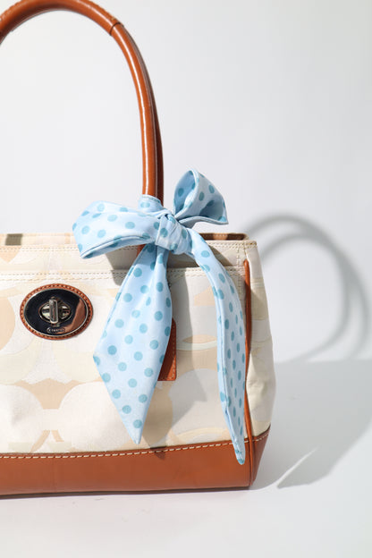 Coach Madeline Mini Tote in Cream with Scarf, style 11820