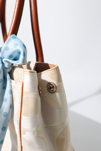 Coach Madeline Mini Tote in Cream with Scarf, style 11820