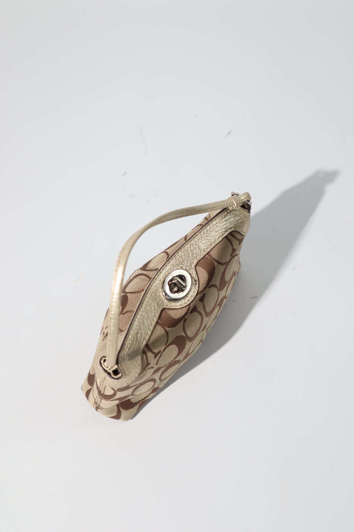 Coach Signature Jacquard Turnlock Mini Accessory Pouch