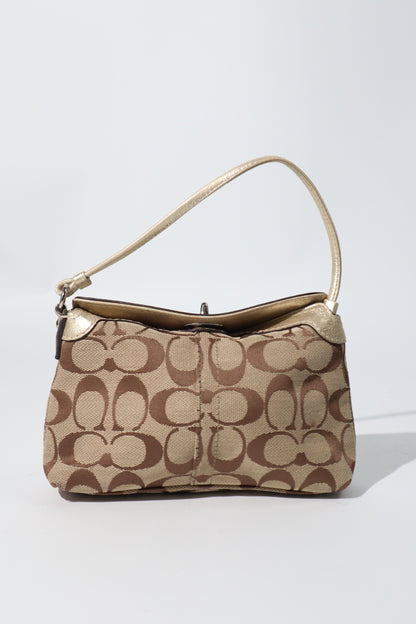 Coach Signature Jacquard Turnlock Mini Accessory Pouch