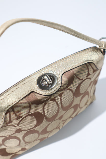 Coach Signature Jacquard Turnlock Mini Accessory Pouch