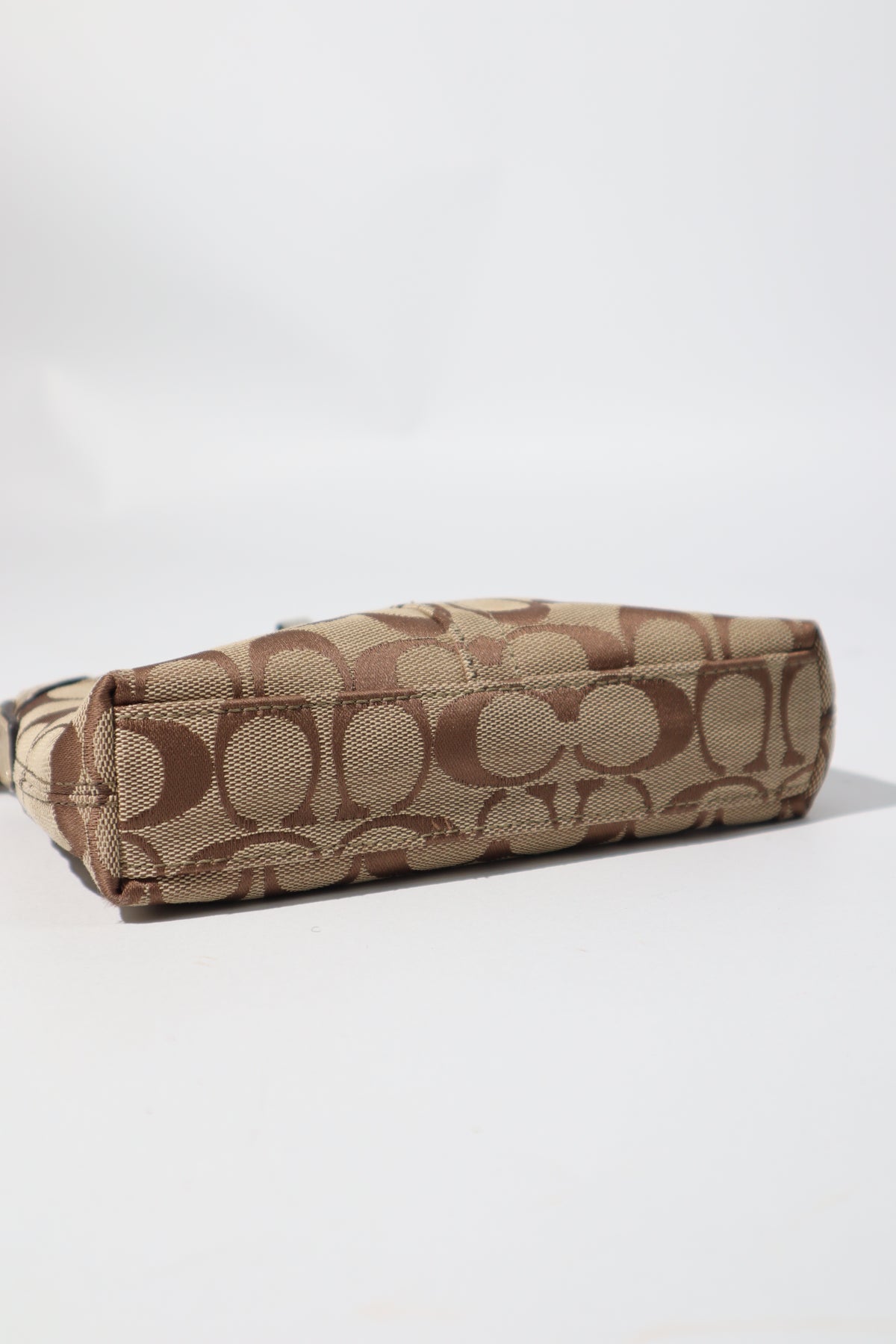 Coach Signature Jacquard Turnlock Mini Accessory Pouch