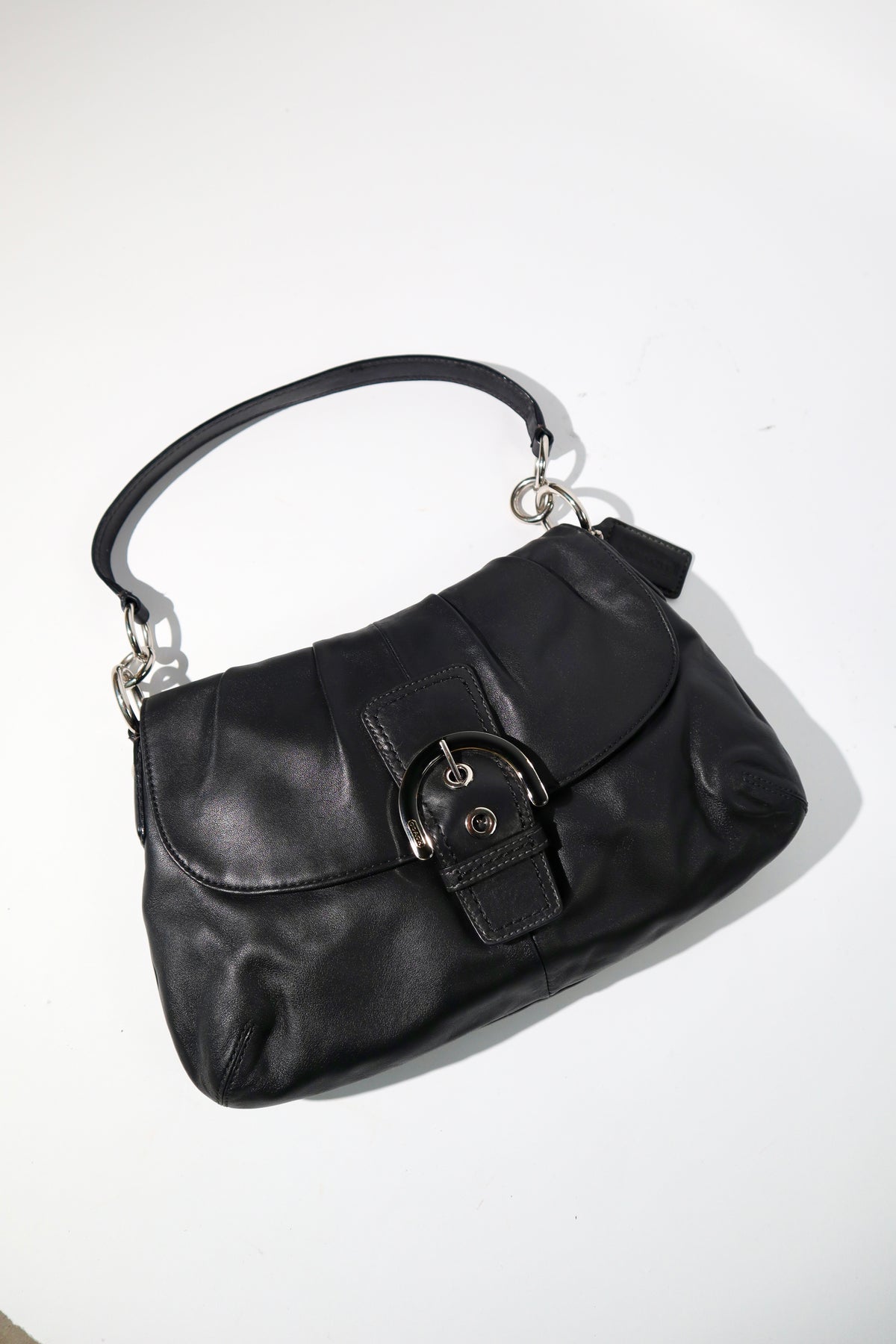 Coach Soho Black Leather Shoulder Bag, style F17217