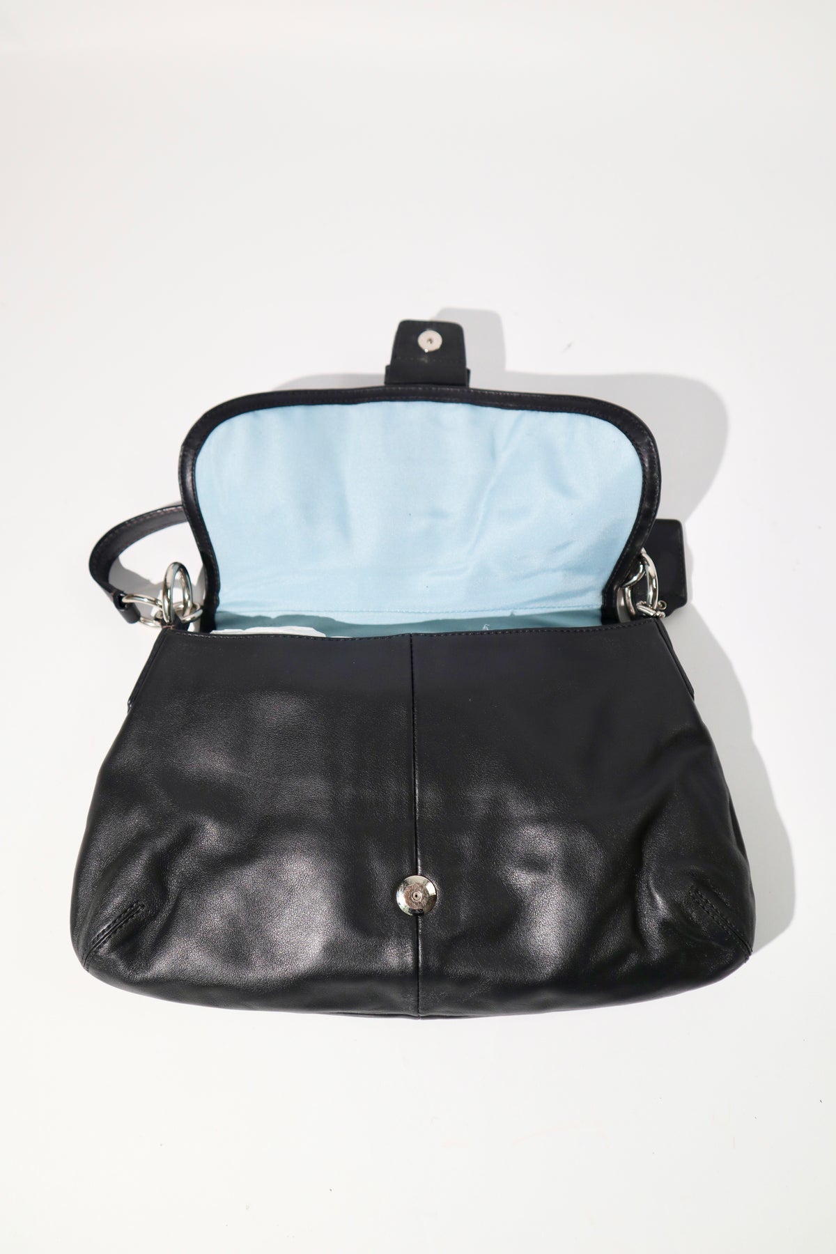 Coach Soho Black Leather Shoulder Bag, style F17217