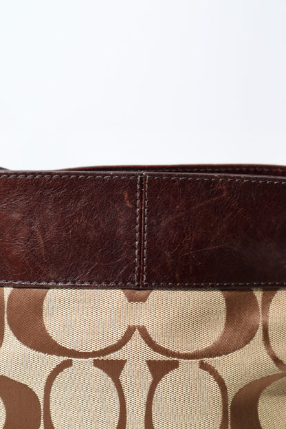 Vintage Coach Zoe Signature Canvas Tote Bag in Brown