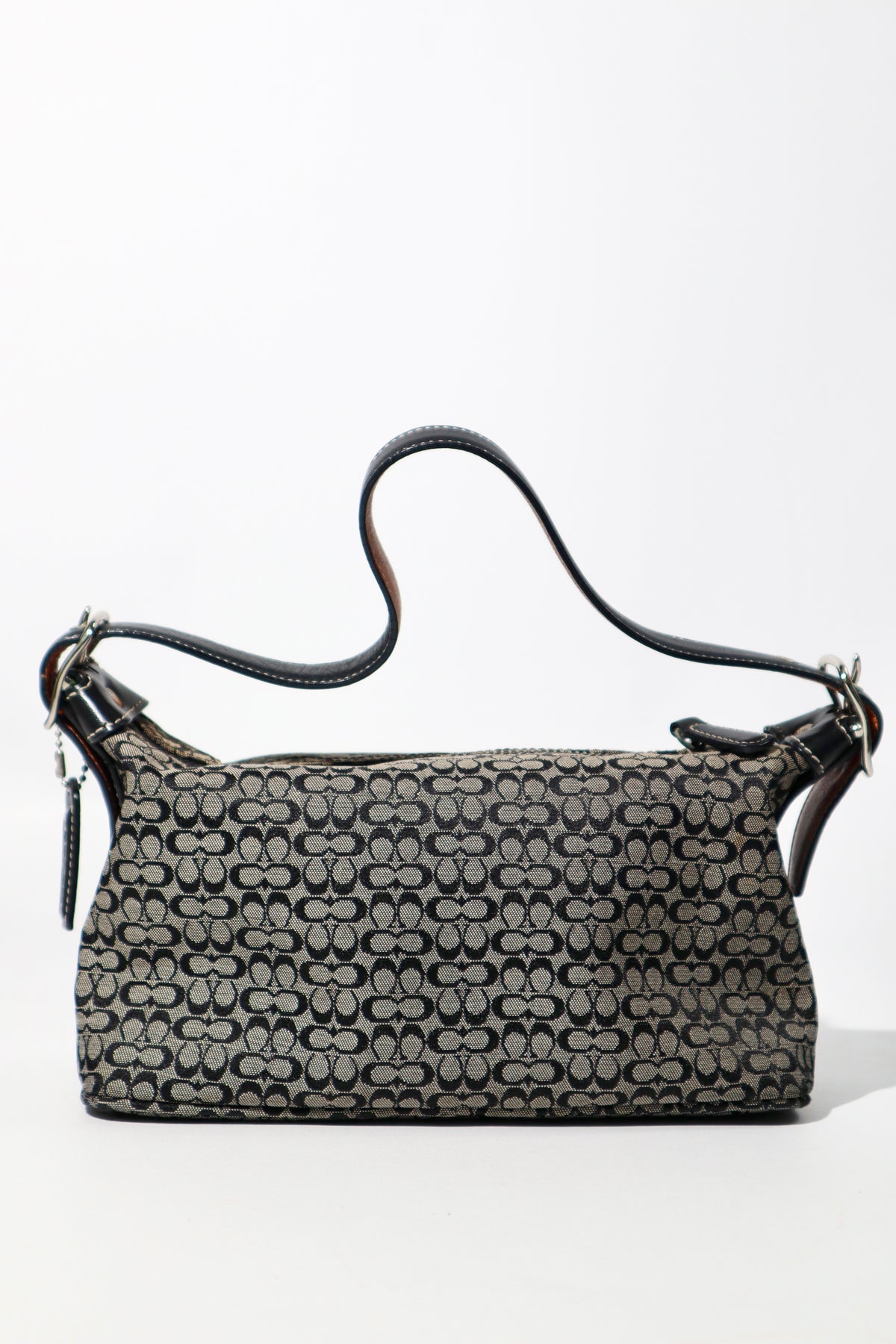 Vintage Coach Signature Umhängetasche in Schwarz/Grau (6044)