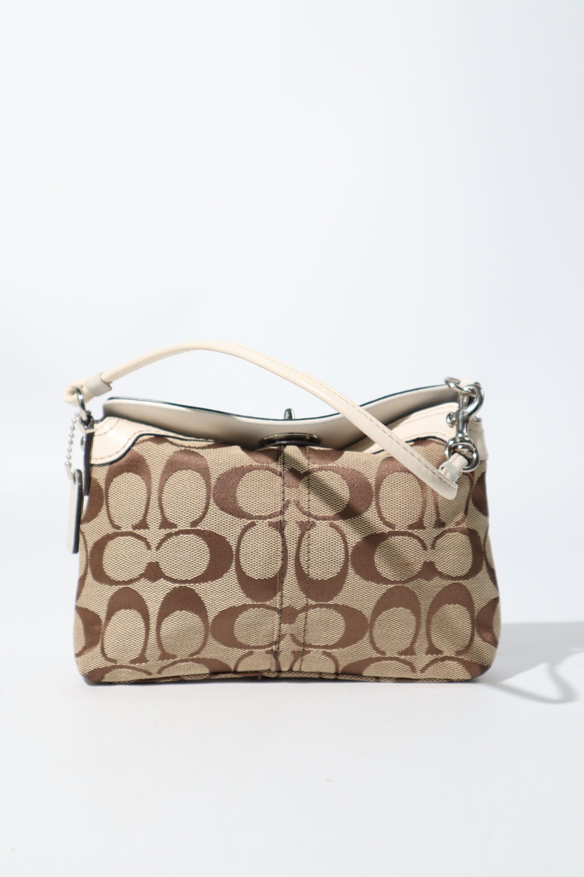 Coach Signature Jacquard Turnlock Mini Accessory Pouch